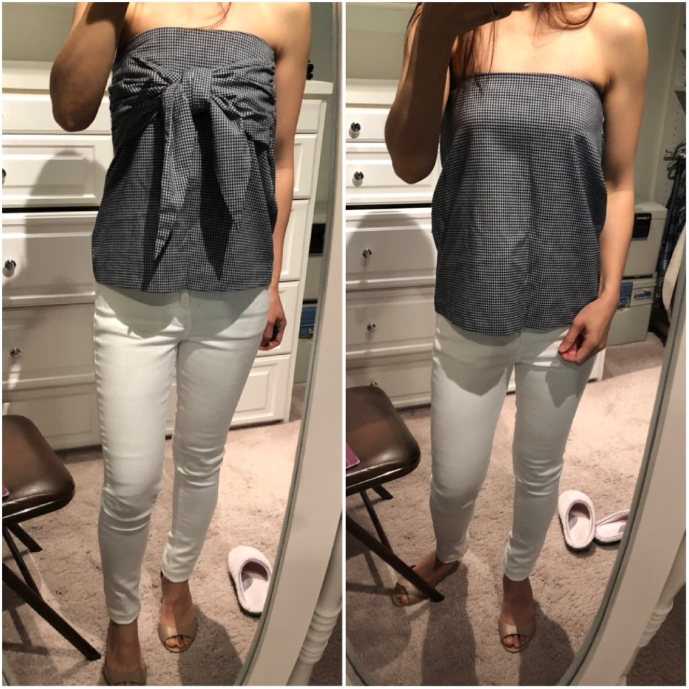 Mango strapless crop top